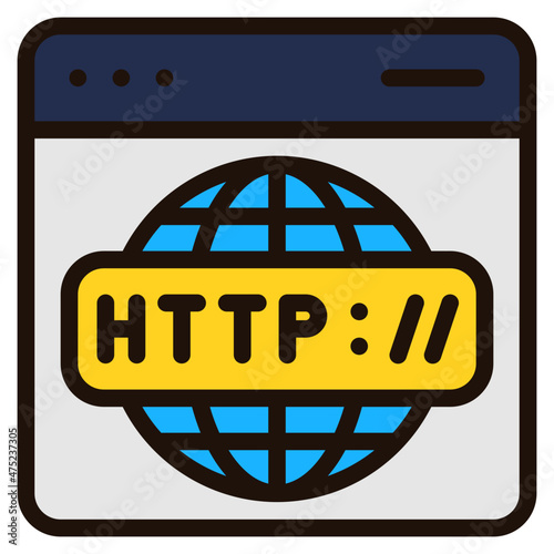 website filled outline icon