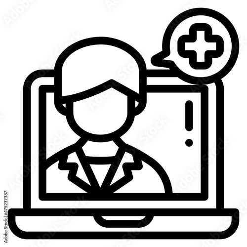 telemedicine outline icon