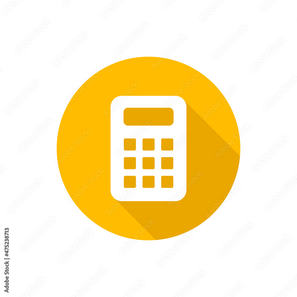 Calculator flat vector button icon Calculator flat vector button icon