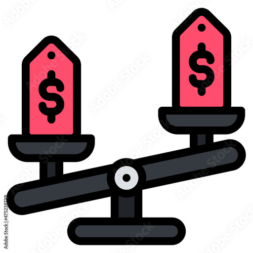 compare filled outline icon