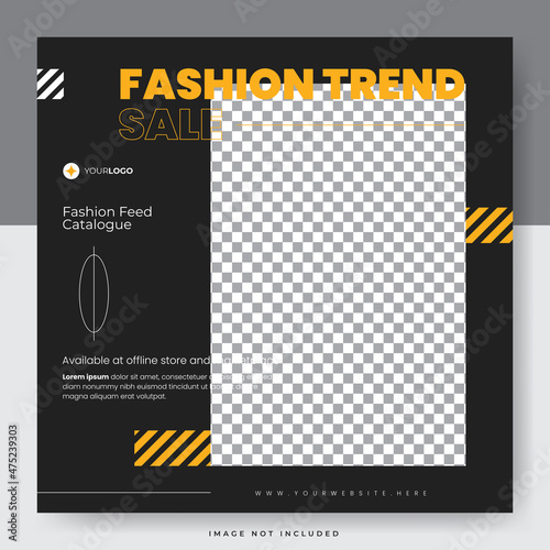 Fashion streetwear trend social media template