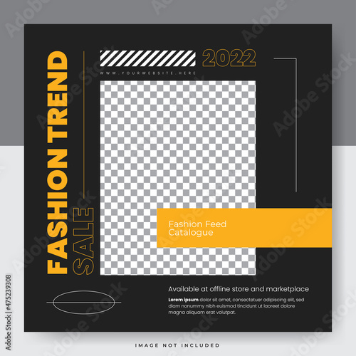 Fashion streetwear trend social media template