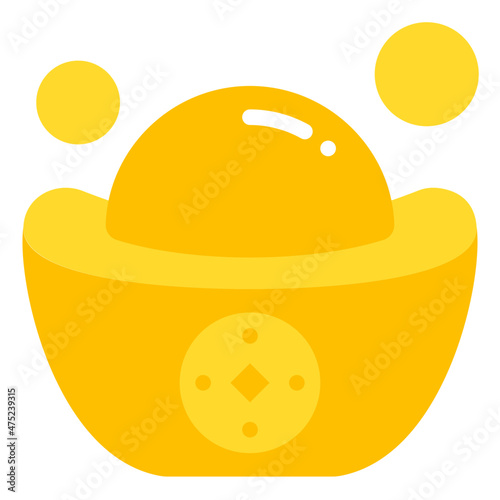 gold flat icon