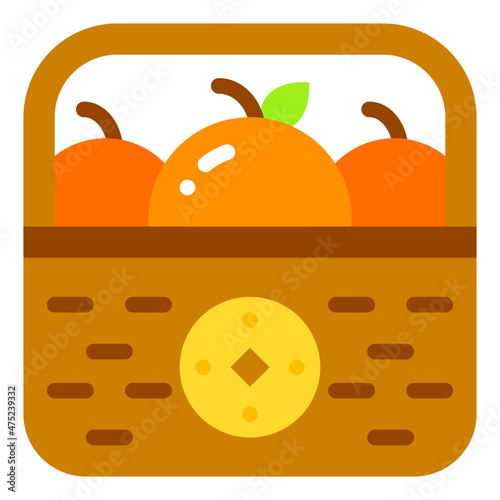 oranges flat icon