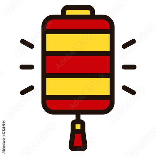 lantern filled outline icon