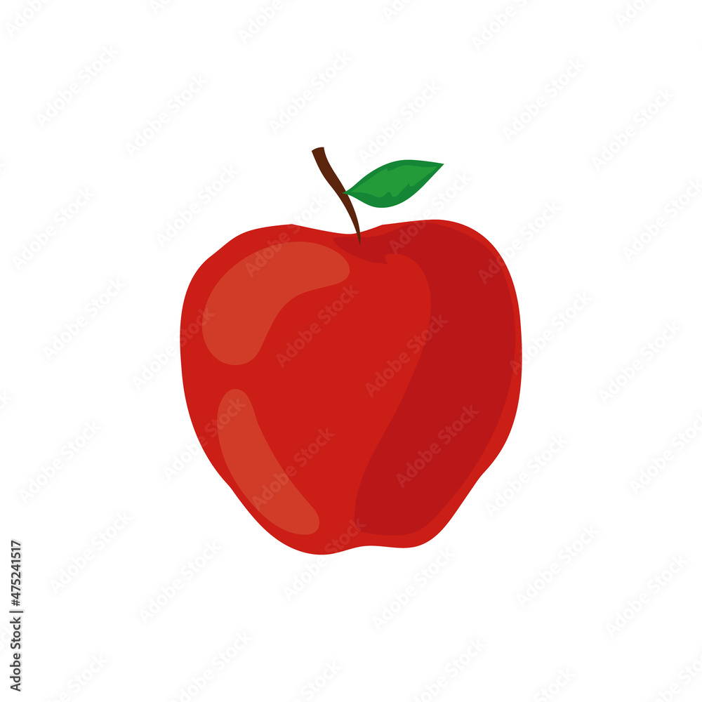 apple with leaves apple with leaves