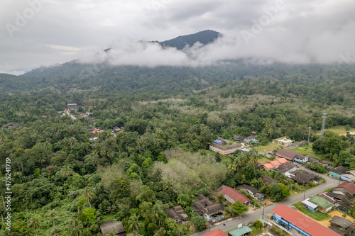 Aerial top view of Drone photography