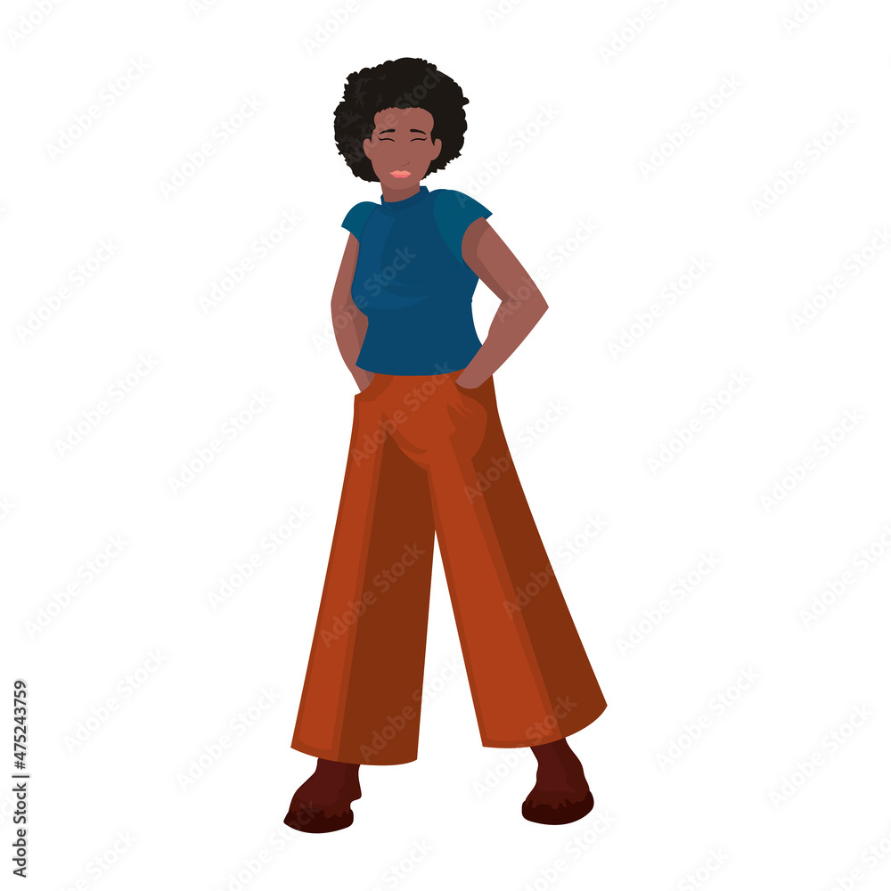 Fototapeta premium strong woman afro image