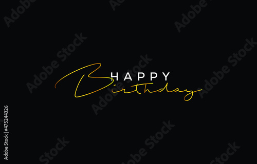 Happy Birthday. Happy birthday logo template design.