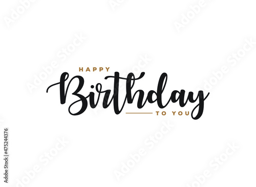 Photography Happy Birthday. Happy birthday logo template design.