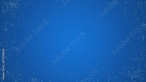 Blue technology grid background.Technology Grid poster background.PPT, poster, banner, blue background