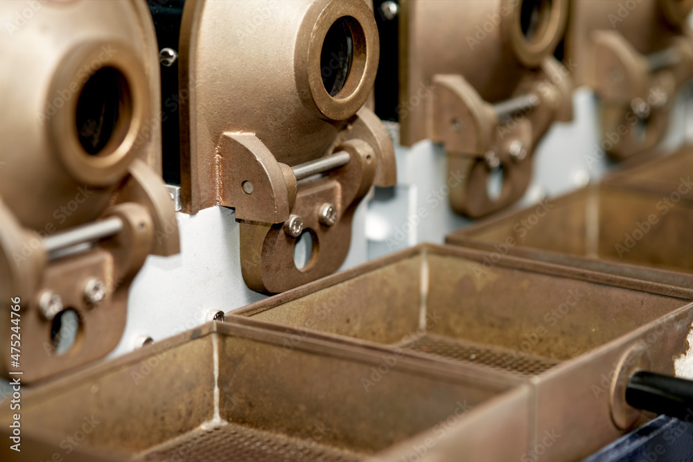 Coffee toasting machine close up Coffee toasting machine close up