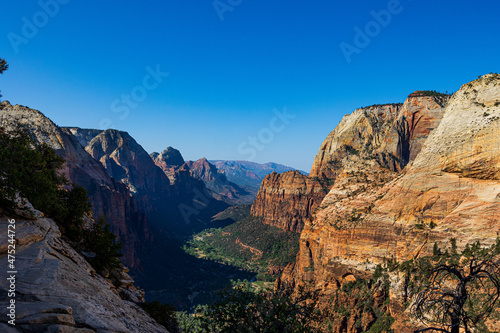 Beautiful view of the famous Zion National Park in Springdale, Utah, USA photo