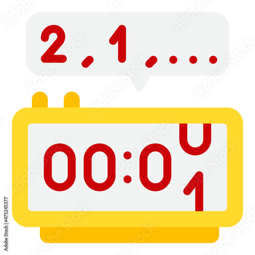 countdown flat icon