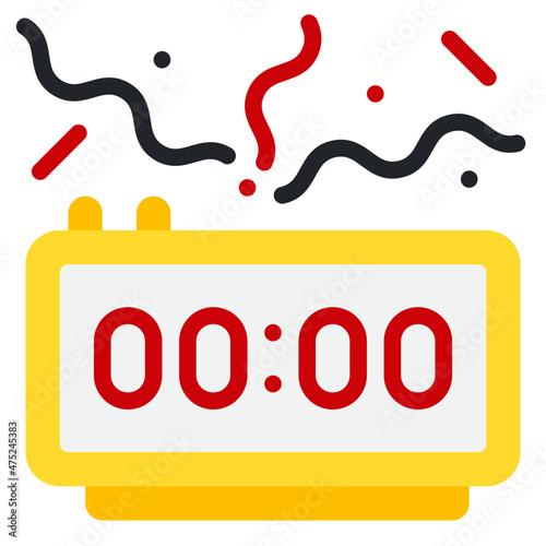 digital clock flat icon
