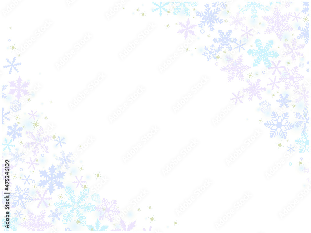 雪の結晶の壁紙 ななめ 白背景 Stock Vector Adobe Stock