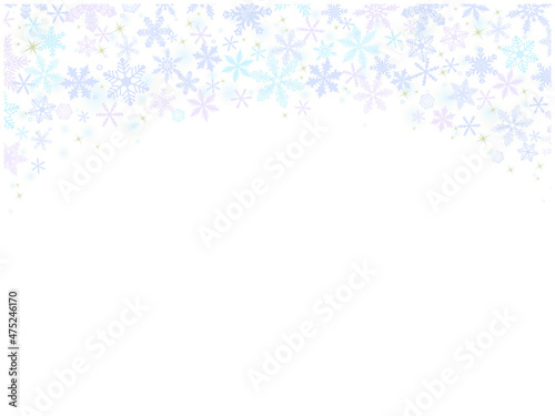 雪の結晶の壁紙⑤上部_白背景