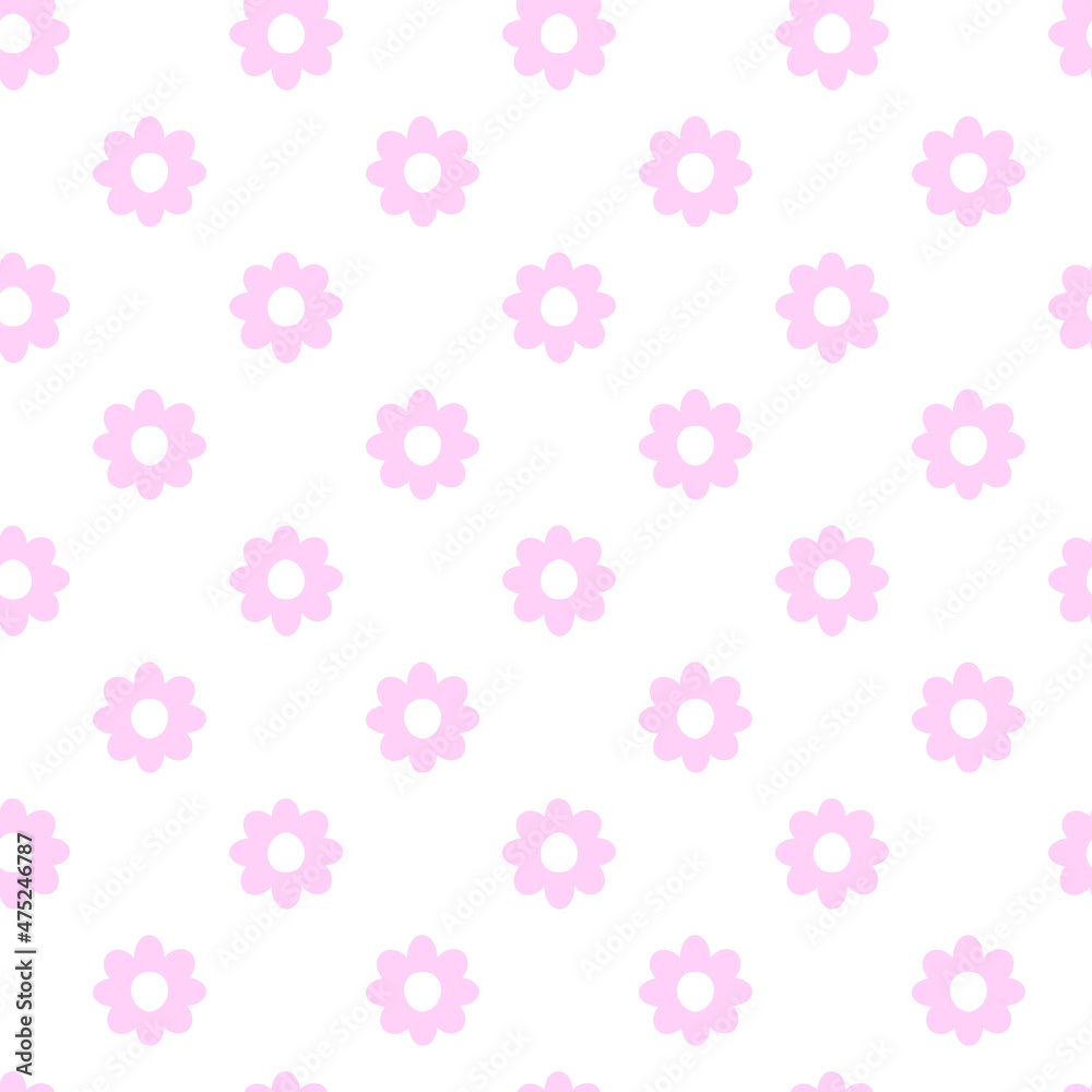 Colorful pattern with flowers and leaves for fabric print, design paper. 