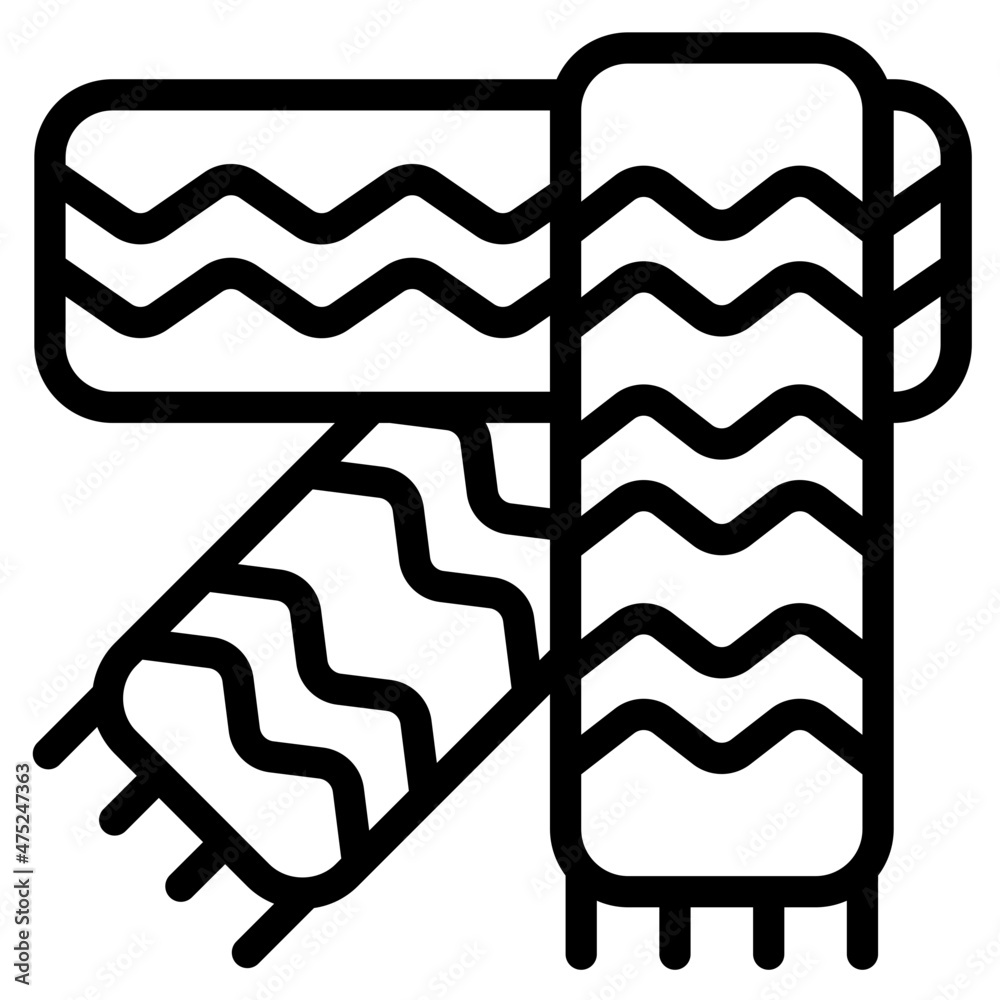 winter scarf outline icon winter scarf outline icon