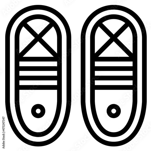 snowshoes outline icon photo