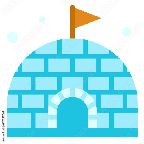 igloo flat icon