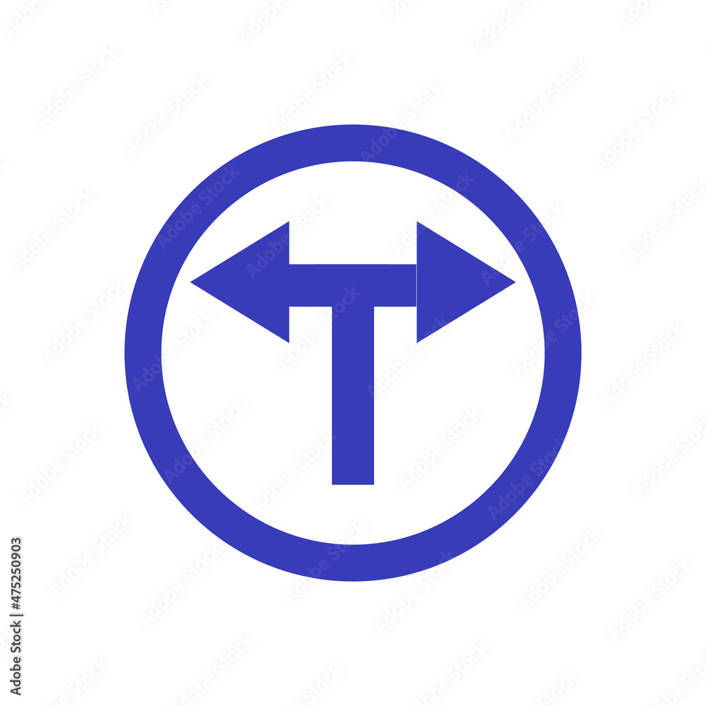 Road sign very peri turn right and left vector icons Road sign very peri turn right and left vector icons