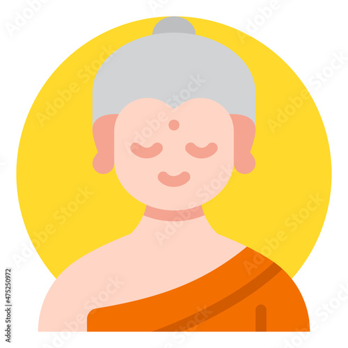 buddha flat icon