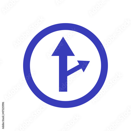 Free Download Road sign very peri straight and right vector icons - GFXLoad