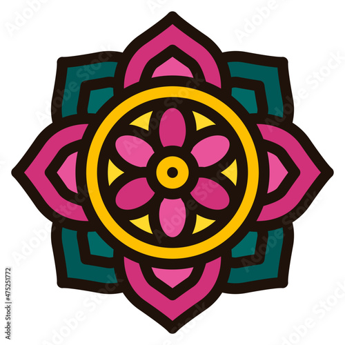 rangoli filled outline icon