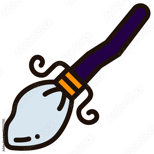 broomstick filled outline icon