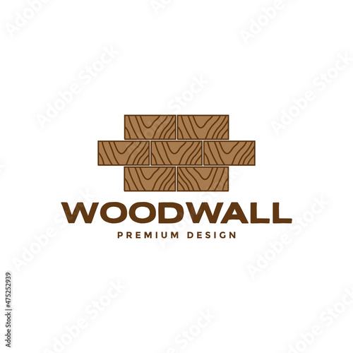 neatly arranged pieces of wood logo design vector graphic symbol icon sign illustration creative idea