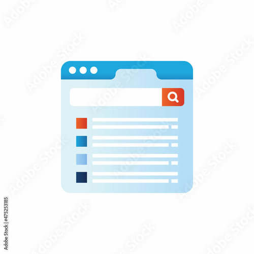 Search Result icon in vector. Logotype
