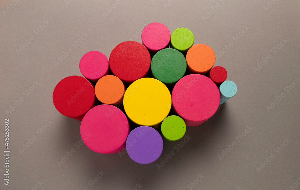 Wooden Geometric Shapes Cube on Paper Wooden Geometric Shapes Cube on Paper