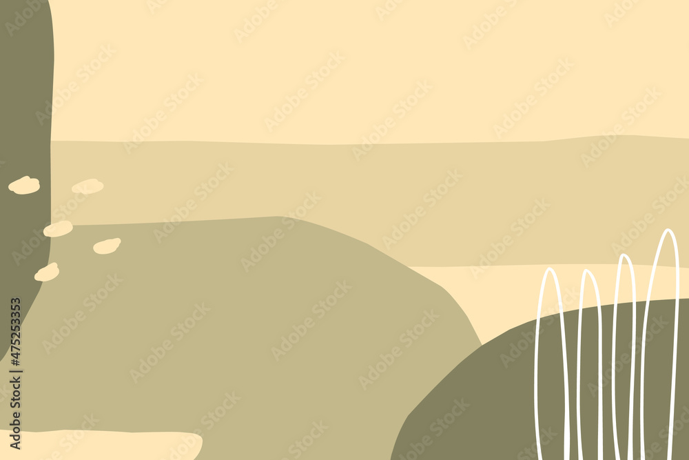 Stylish templates with organic abstract shapes and line in nude colors. Pastel background in minimalist style. Contemporary vector Illustration. Neutral background in minimalist style Stylish templates with organic abstract shapes and line in nude colors. Pastel background in minimalist style. Contemporary vector Illustration. Neutral background in minimalist style