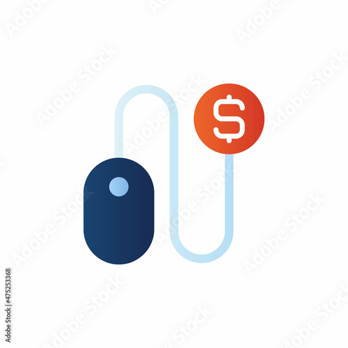 Pay Per Click icon in vector. Logotype