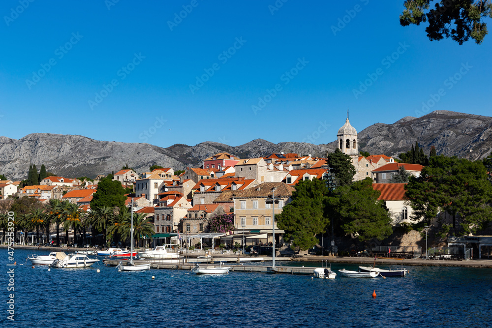View to old town Cavtat in Dalmatia, Croatia