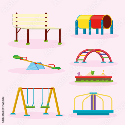 six playground items