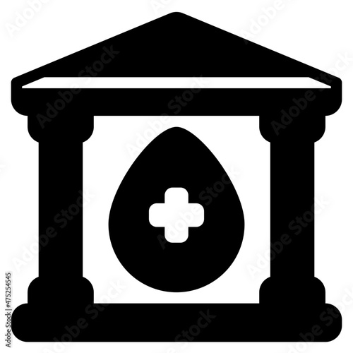 blood bank glyph icon