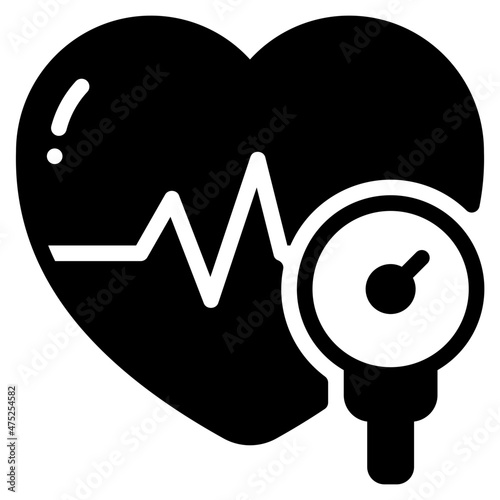blood pressure glyph icon