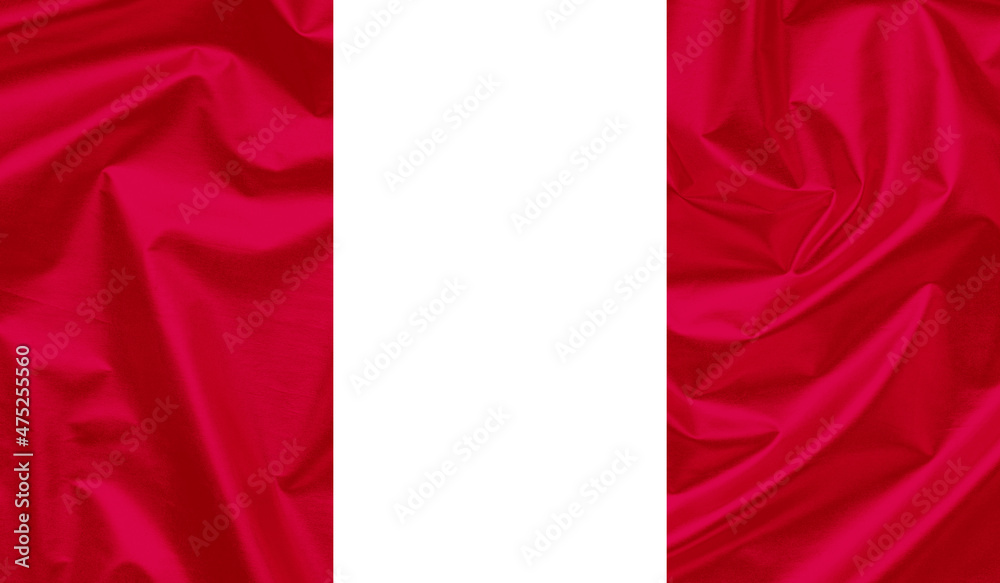 Peru waving flag background.