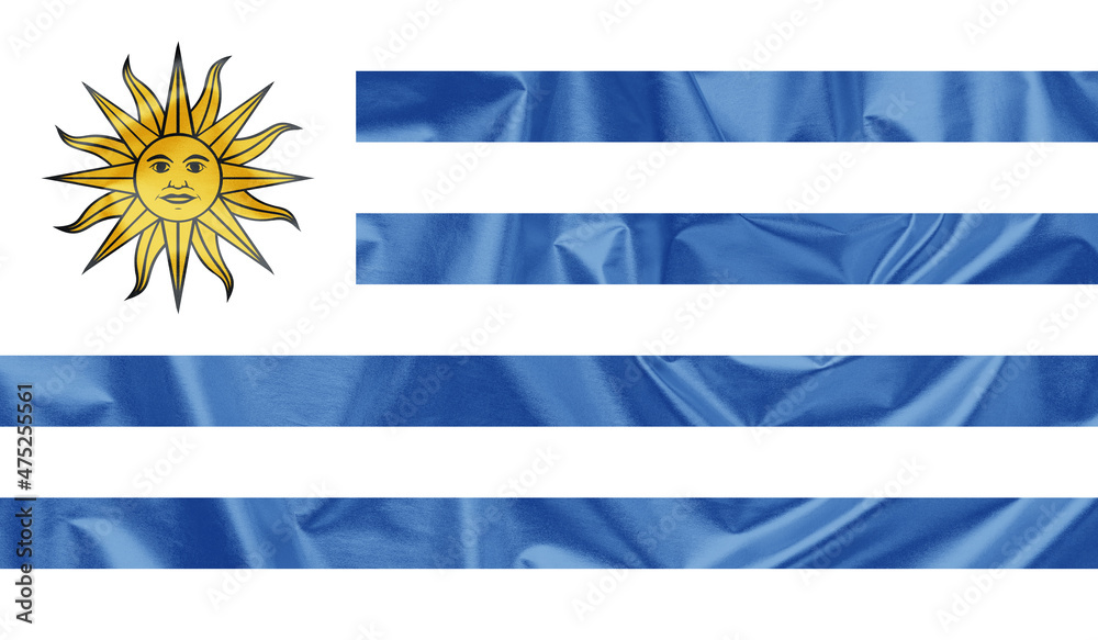 Uruguay waving flag background. Uruguay waving flag background.