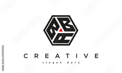 BBA creative polygon three letter logo design