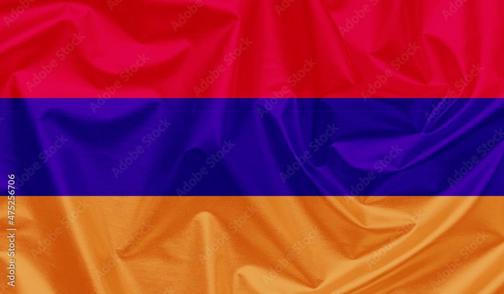 Fototapeta premium Armenia waving flag background.
