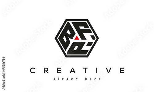 BFP creative polygon three letter logo design photo