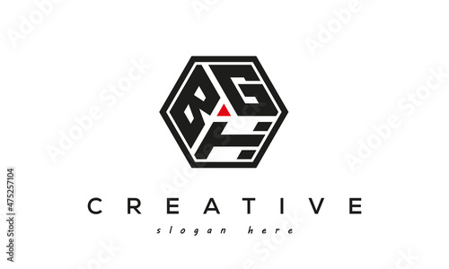 BGT creative polygon three letter logo design photo