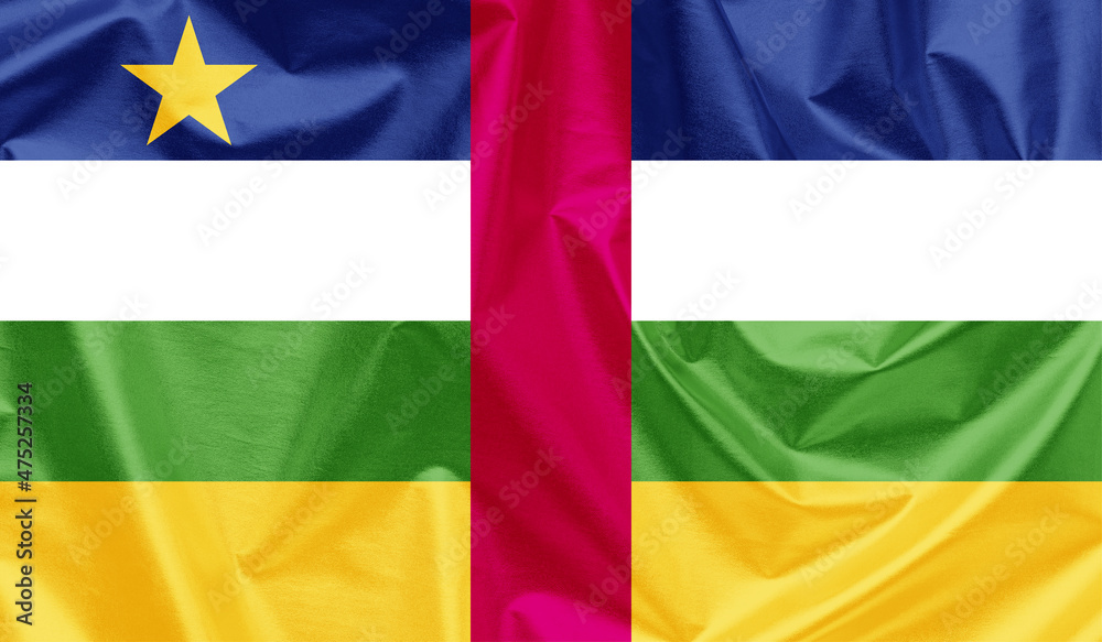 Central African Republic waving flag background.
