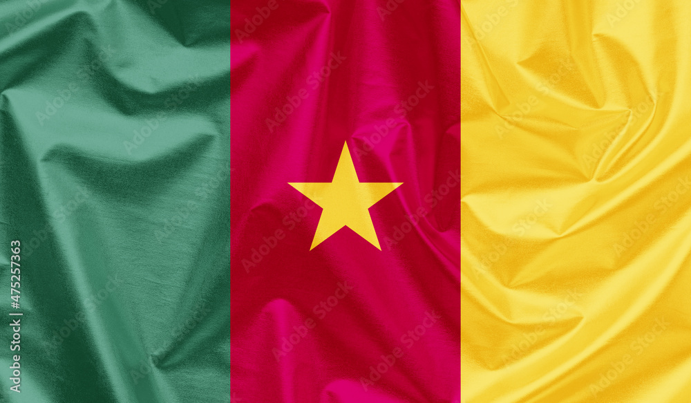 Cameroon waving flag background. Cameroon waving flag background.