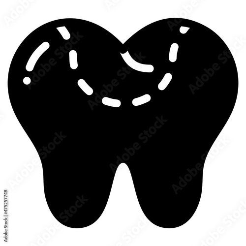 dental filling glyph icon