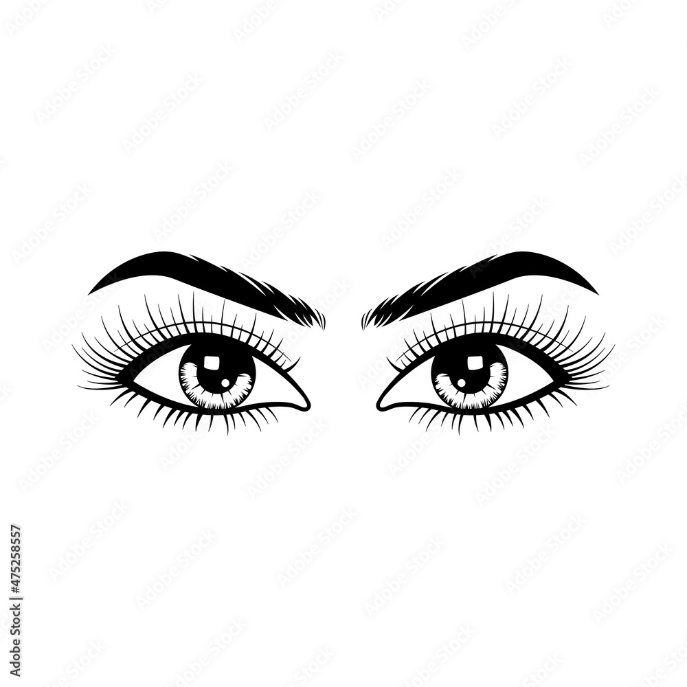 eyelashes logo icon design template vector eyelashes logo icon design template vector