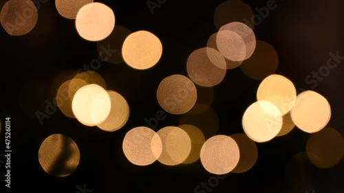 Defocused christmas lights video. Blurred fairy lights